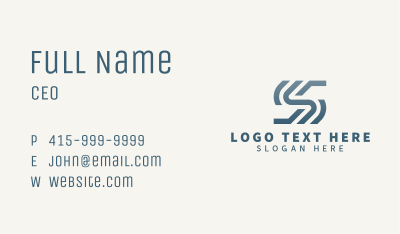 Generic Stripe Letter S Business Card Image Preview