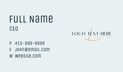 Fashion Cursive Wordmark Business Card Image Preview