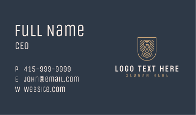 Eagle Shield Letter A Business Card Image Preview