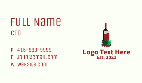 Wine Drink Bar  Business Card Design Image Preview
