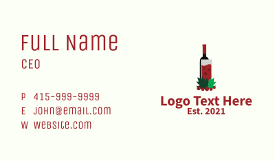 Wine Drink Bar  Business Card Image Preview