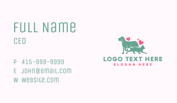 Pet Love Dog Cat Business Card Design Image Preview