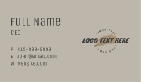 Vintage Grunge Wordmark Business Card Image Preview