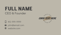 Vintage Grunge Wordmark Business Card Image Preview