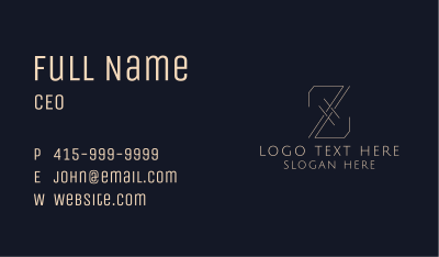 Generic Geometric Letter Z Business Card Image Preview