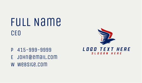 United States Eagle Star  Business Card Design Image Preview
