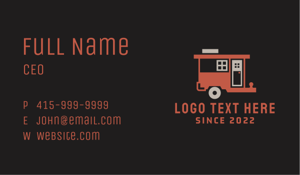 Camper Tiny House Business Card Design Image Preview