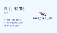 Patriotic Winged Letter A Business Card Image Preview