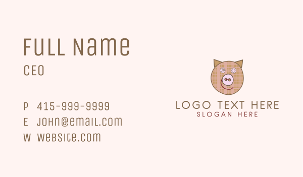 Pig Button Tailoring Business Card Design Image Preview
