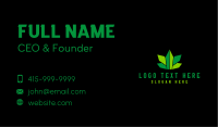 Green Cannabis Leaf  Business Card Image Preview