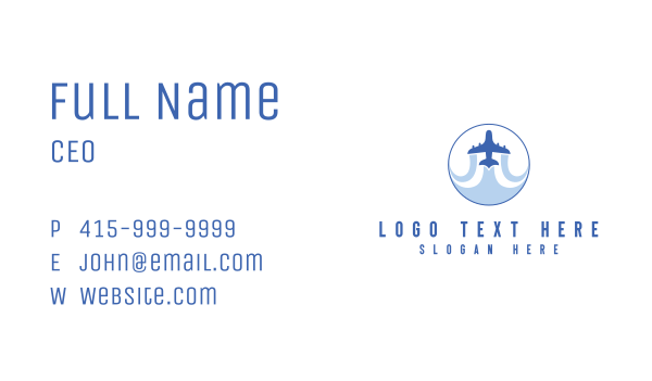 Tourism Travel Airplane Business Card Design Image Preview