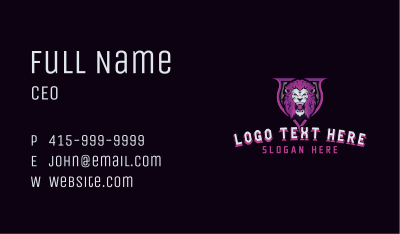 Fierce Gaming Lion Business Card Image Preview