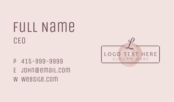 Elegant Brush Lettermark Business Card Design Image Preview