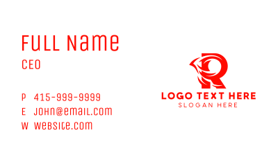 Flame Energy Letter R Business Card Image Preview