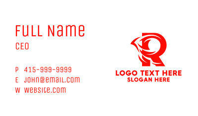 Flame Energy Letter R Business Card