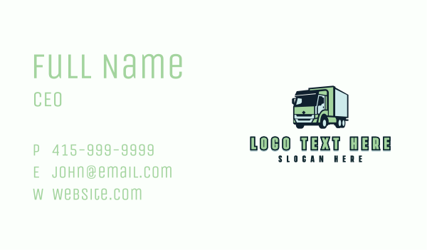 Truck Delivery Logistics Business Card Design Image Preview