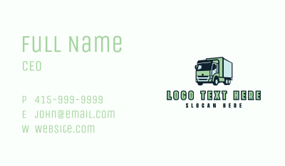 Truck Delivery Logistics Business Card Image Preview
