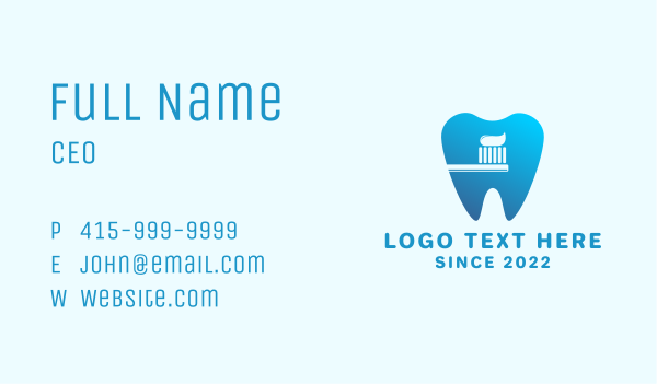 Hygiene Toothpaste Tooth Business Card Design Image Preview