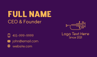 Golden Minimalist Trumpet Business Card Image Preview