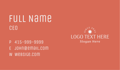 Simple Star Wordmark Business Card Image Preview