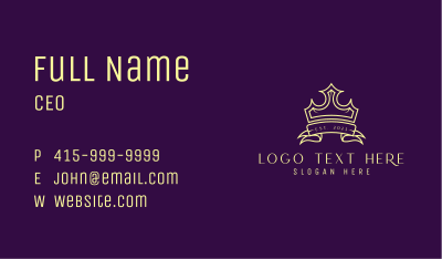 Royalty Crown Banner Business Card Image Preview