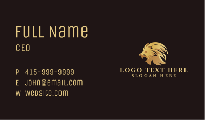 Premium Luxury Lion Business Card Image Preview