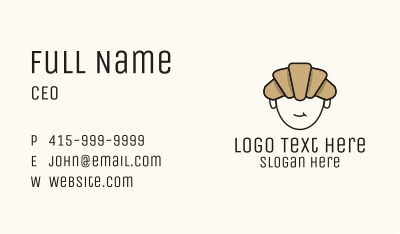 Croissant Bread Hair  Business Card Image Preview