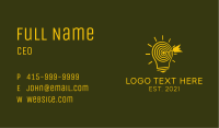 Light Bulb Target  Business Card Image Preview
