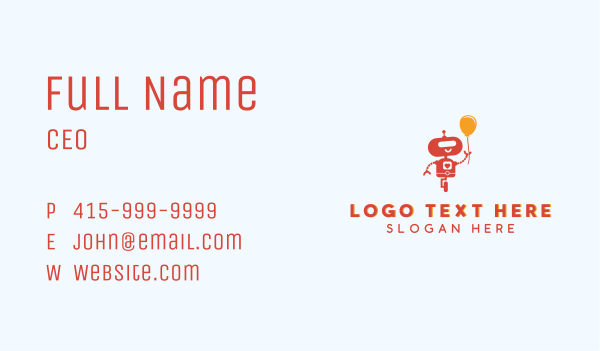 Balloon Toy Robot  Business Card Design Image Preview