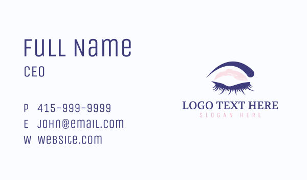 Lashes Model Beauty Business Card Design Image Preview