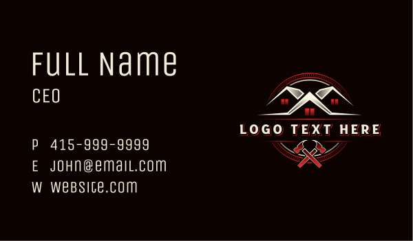 Hammer Tool Carpentry Business Card Design Image Preview