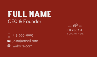Luxury Leaf Wordmark Business Card Image Preview