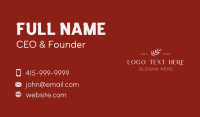 Luxury Leaf Wordmark Business Card Preview