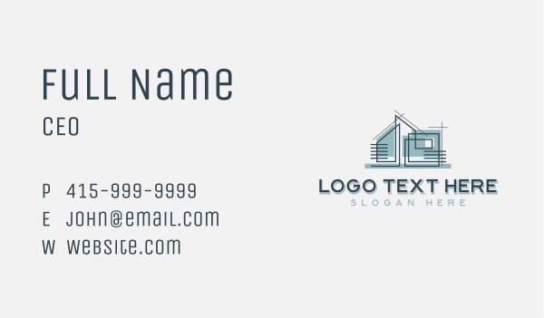 Architecture Firm Contractor Business Card Design Image Preview