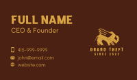 Gold Winged Bison Business Card Design