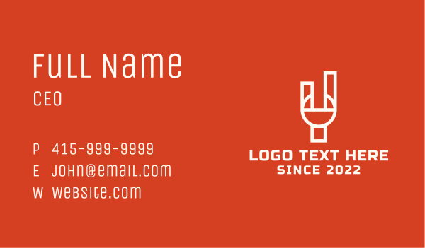 Mechanic Wrench Building  Business Card Design Image Preview