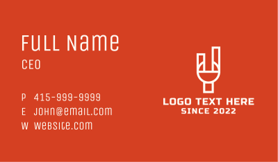 Mechanic Wrench Building  Business Card Image Preview