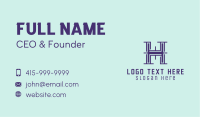Property Letter H Business Card Design
