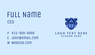 Blue Axe Emblem  Business Card Image Preview