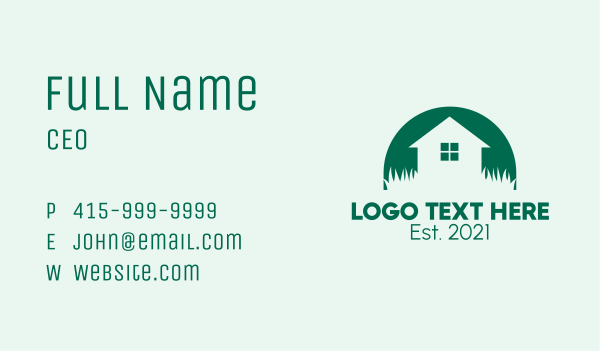House Yard Lawn Business Card Design Image Preview