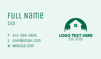 House Yard Lawn Business Card Image Preview