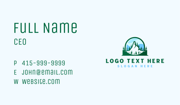 Alpine Mountain Adventure   Business Card Design Image Preview