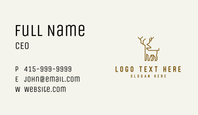 Brown Deer Animal Business Card Image Preview