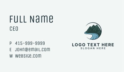 Mountain River Landscape Business Card Image Preview