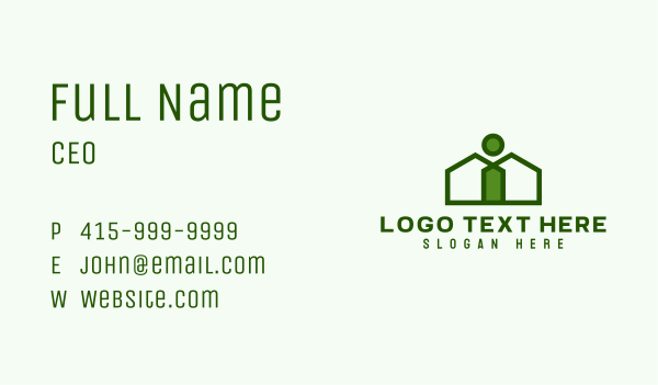 Green Real Estate Architecture  Business Card Design Image Preview