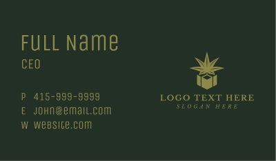 Green Marijuana Box Business Card Image Preview