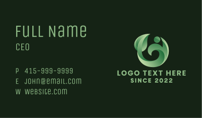 Human Leaf Garden Business Card Image Preview
