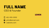 Playful Cartoon Text  Business Card Image Preview