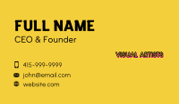 Playful Cartoon Text  Business Card Image Preview