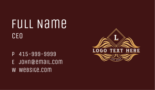 Luxury Classic Crest Business Card Design Image Preview